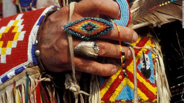 Native American beadwork in Montana.