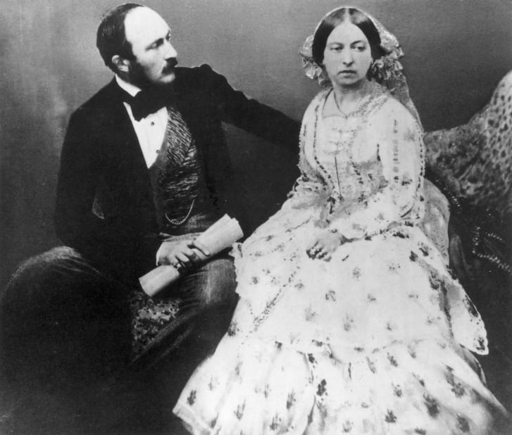 Queen Victoria (1819-1901) and Prince Albert (1819-1861), five years after their marriage in 1854.