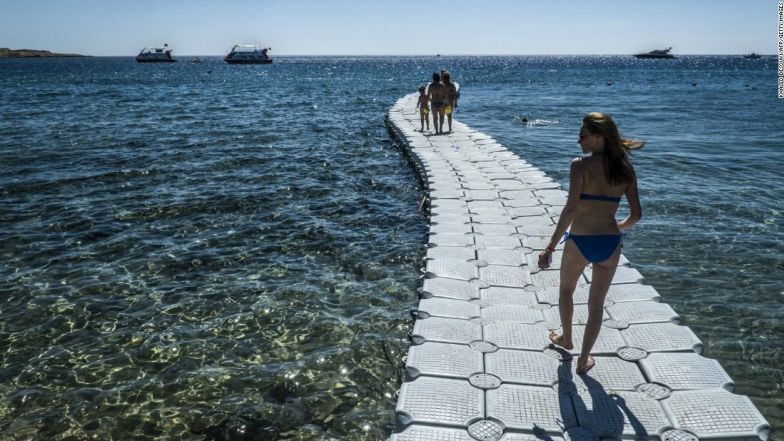 You really can walk across the Red Sea at Sharm el-Sheik.