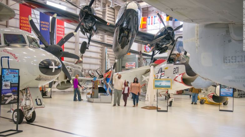 The museum features more than 150 restored aircraft used by the Navy, Marine Corps and Coast Guard.